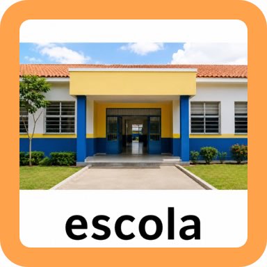 Cartão visual do CAALivre para Escola