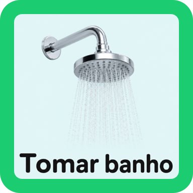 Cartão visual do CAALivre para Tomar banho