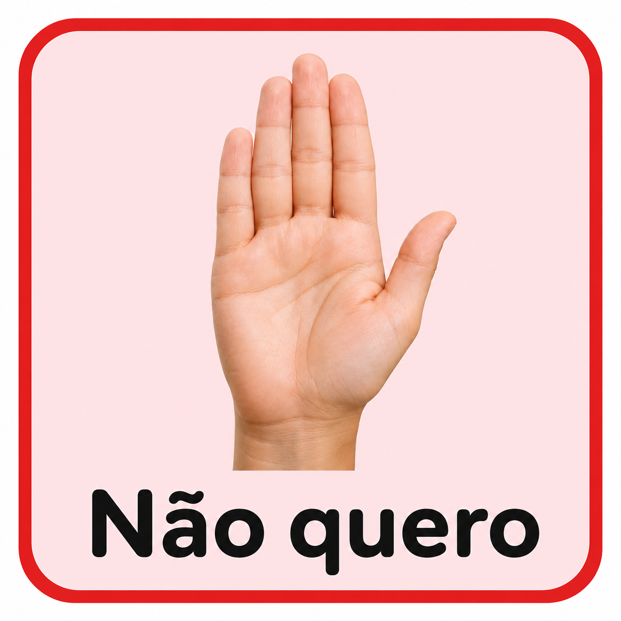 Cartão visual do CAALivre para Não quero