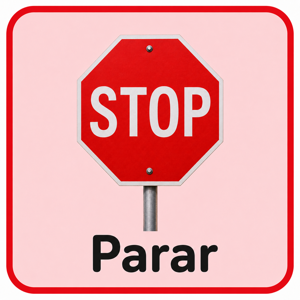 Cartão visual do CAALivre para Parar