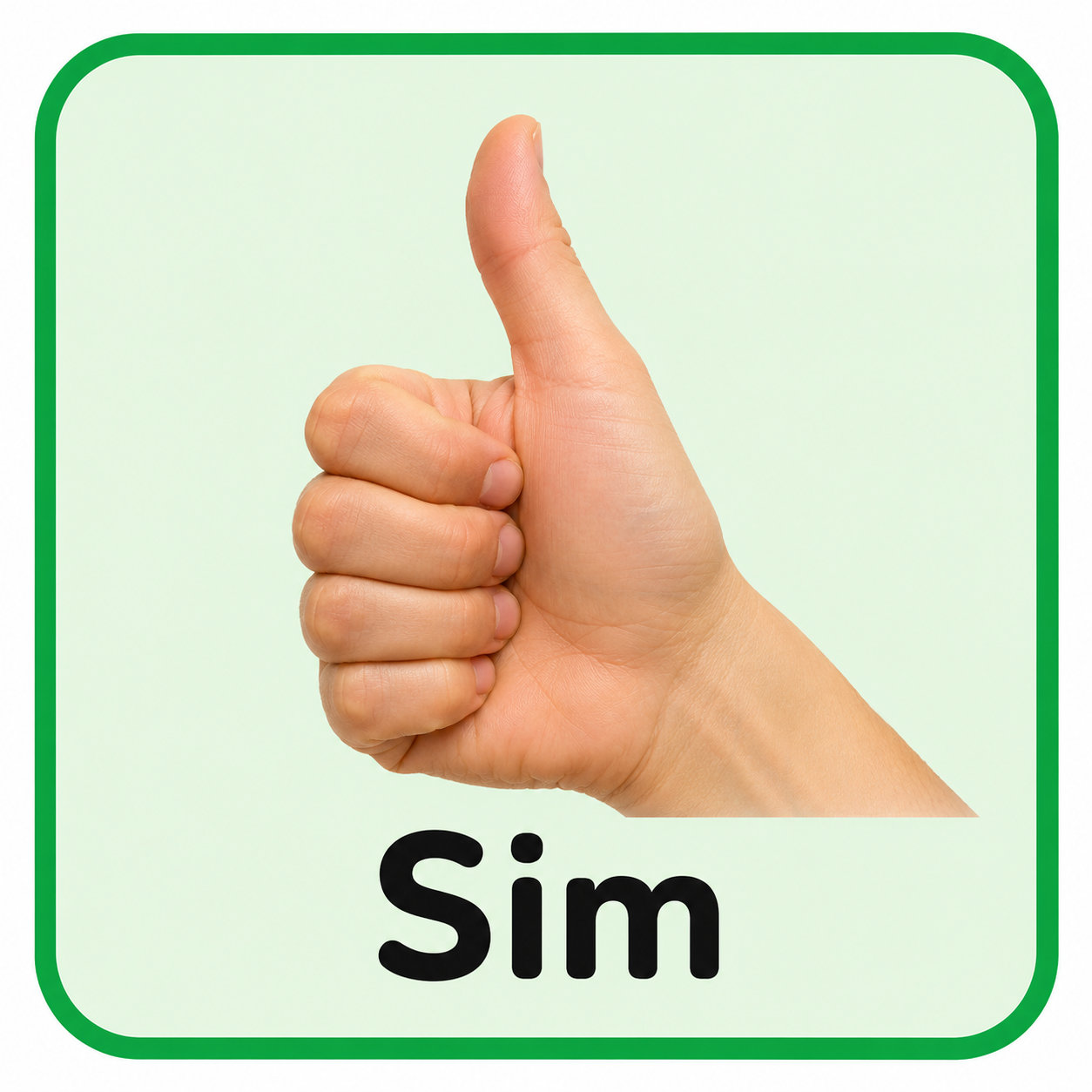 Cartão visual do CAALivre para Sim