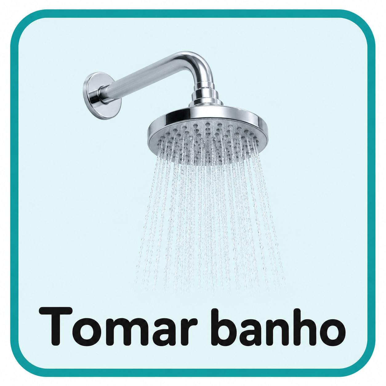 Cartão visual do CAALivre para Tomar banho